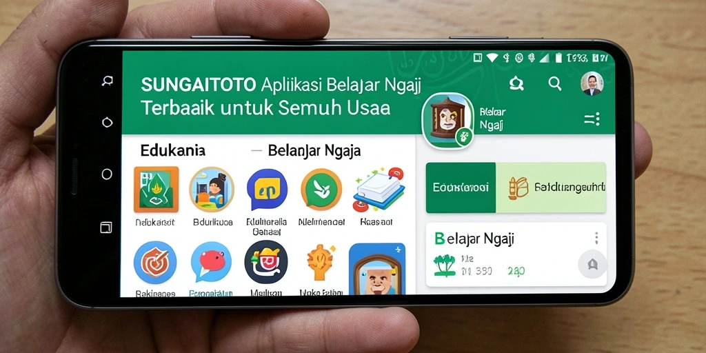 Antarmuka SUNGAITOTO yang menarik dan interaktif untuk belajar ngaji.