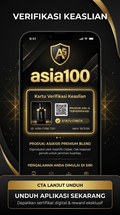 Tampilan kanal resmi asia100